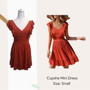 Cupshe rust dainty dress